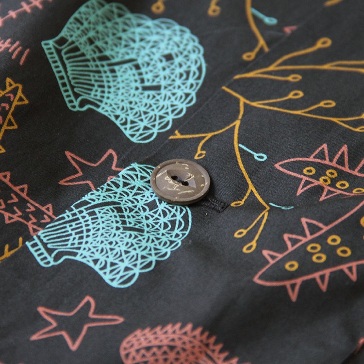 Anatomica Hawaiian Shirt Aloha Shirt Nut Button