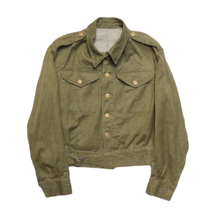 Green Denim British Battle Dress Jacket British Army Dead Stock