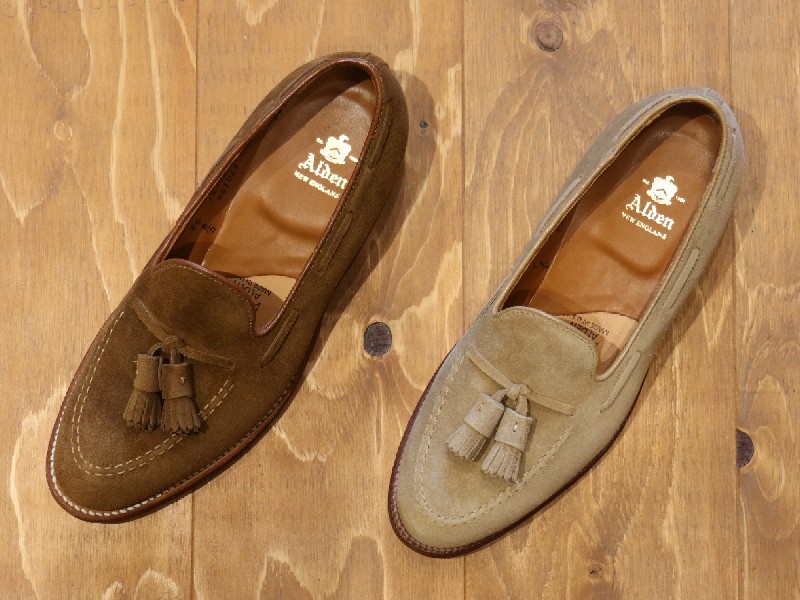 Alden loafers suede