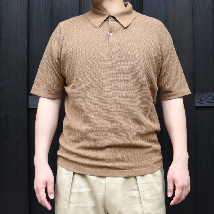 Anatomica knit polo shirt new brown