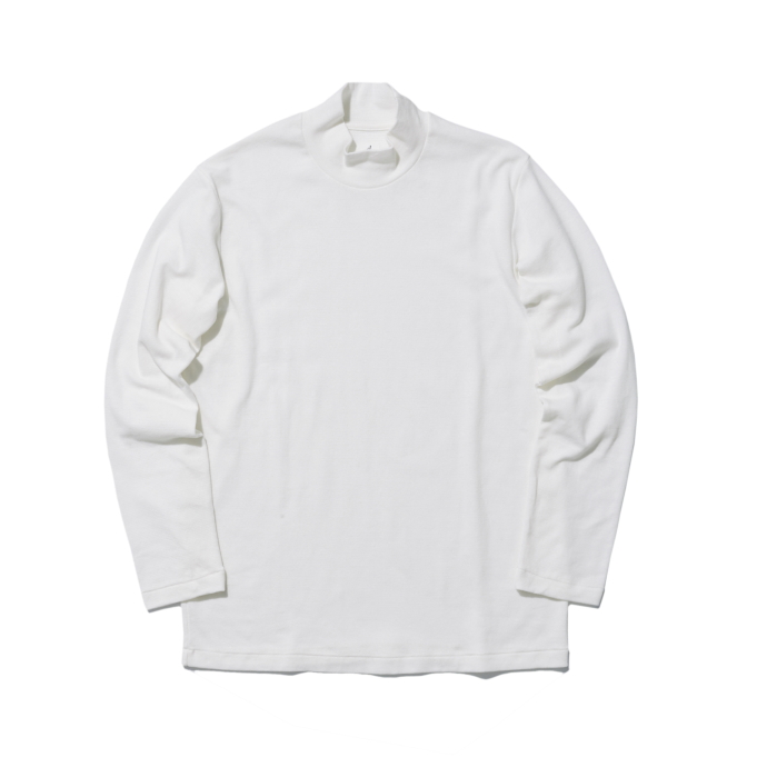 MOCK NECK TEE LONG SLEEVE --WHITE ANATOMICA