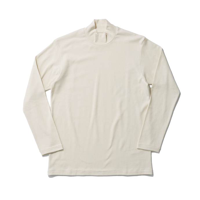 MOCK NECK TEE LONG SLEEVE --NATURAL ANATOMICA
