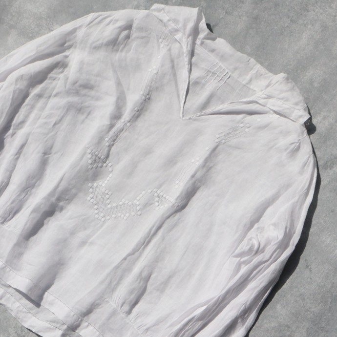 French cotton antique blouse