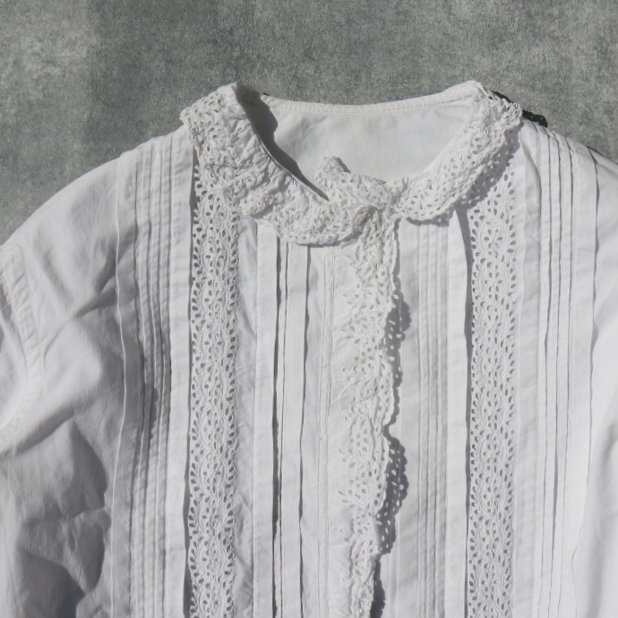 French white antique blouse