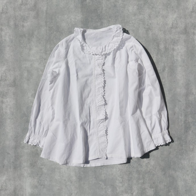 French white antique blouse