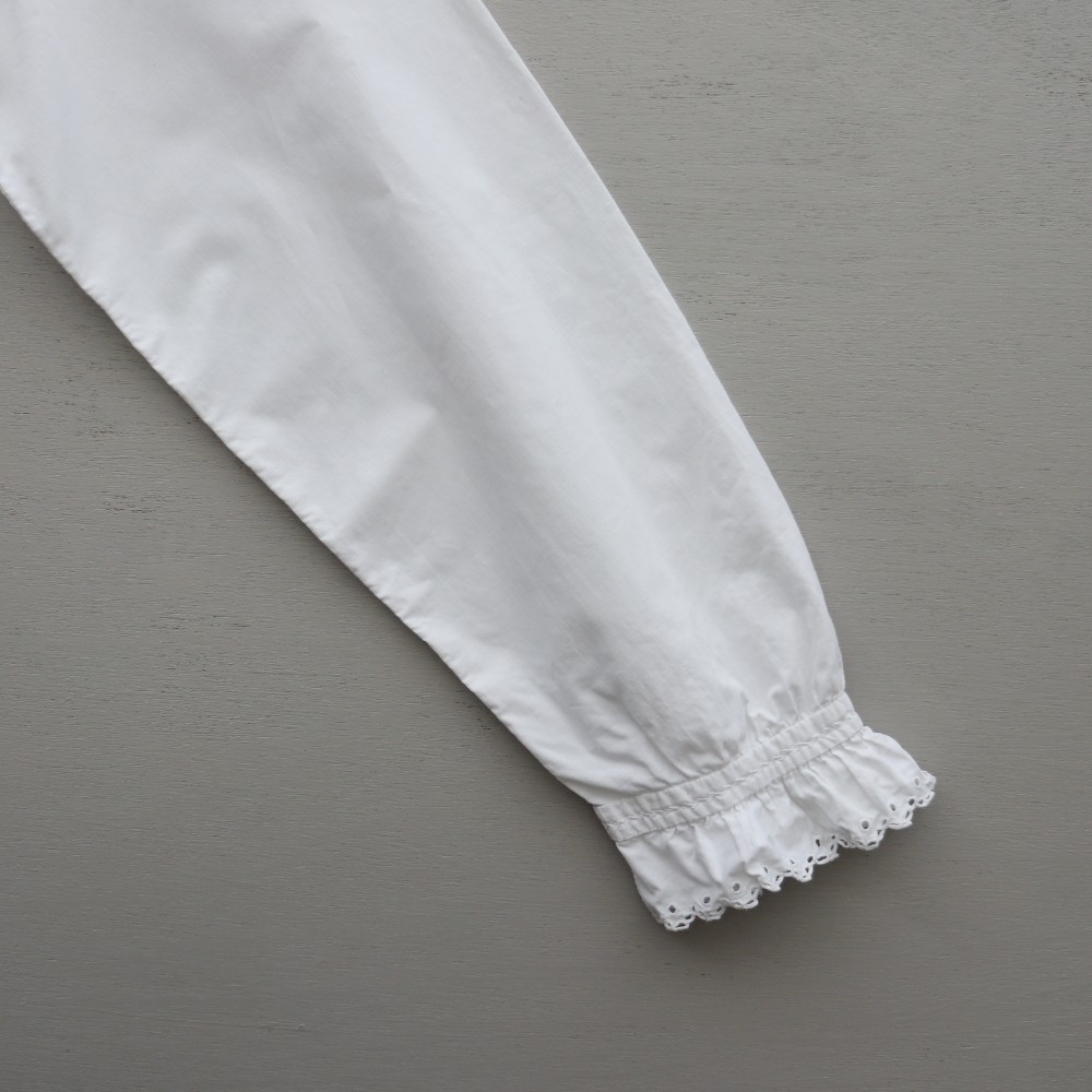 French antique white cotton blouse