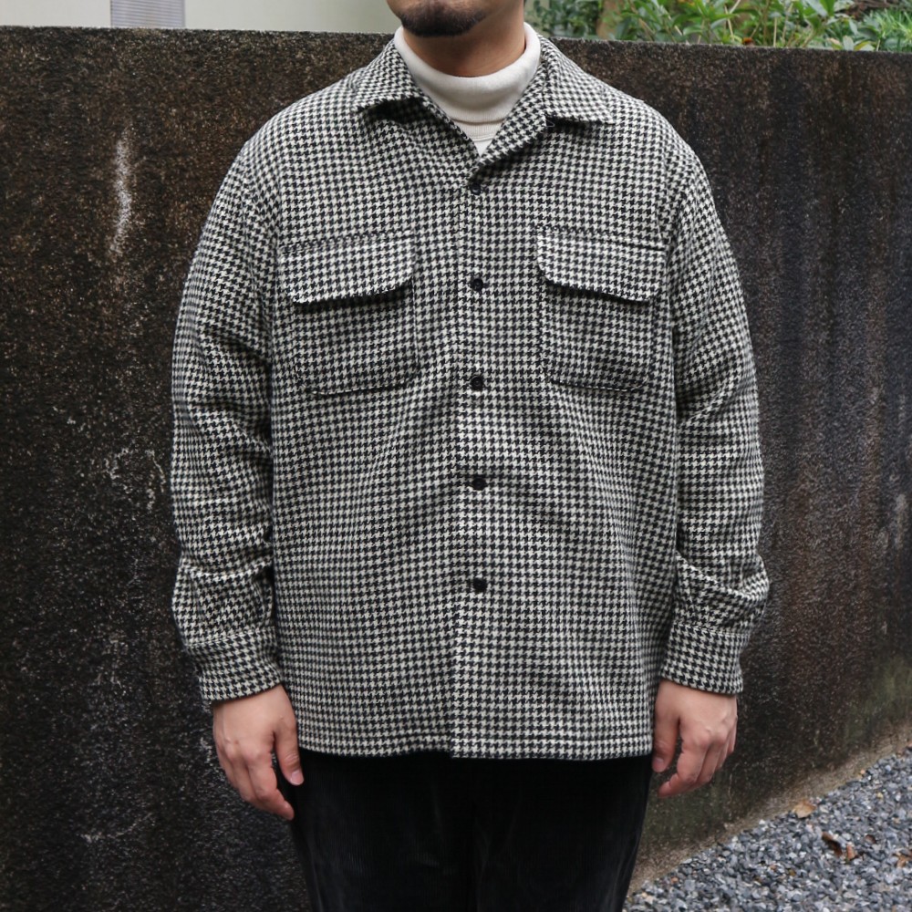[BIGYANK] ROGER SHIRT HOUNDSTOOTH (big Yank Roger shirt wool shirt)