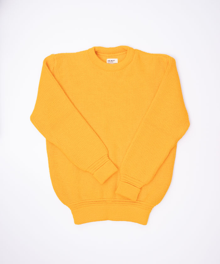 HEIMAT German made crew neck sweater yellow