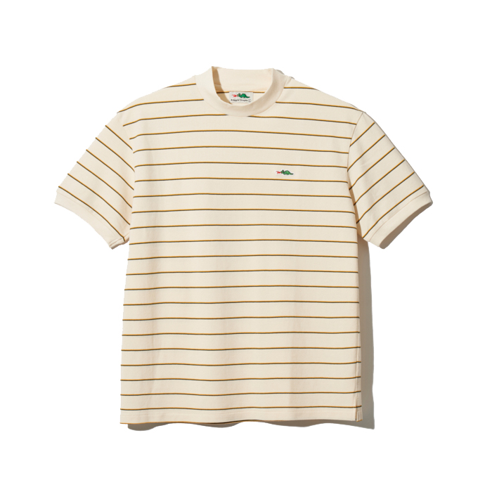 Braggin' dragon Mock neck tee horizontal stripe