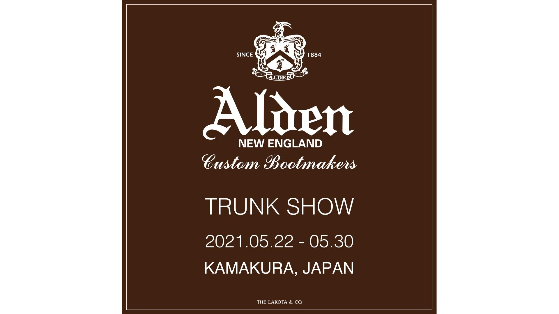 【Alden】TRUNK SHOW 開催のお知らせ 