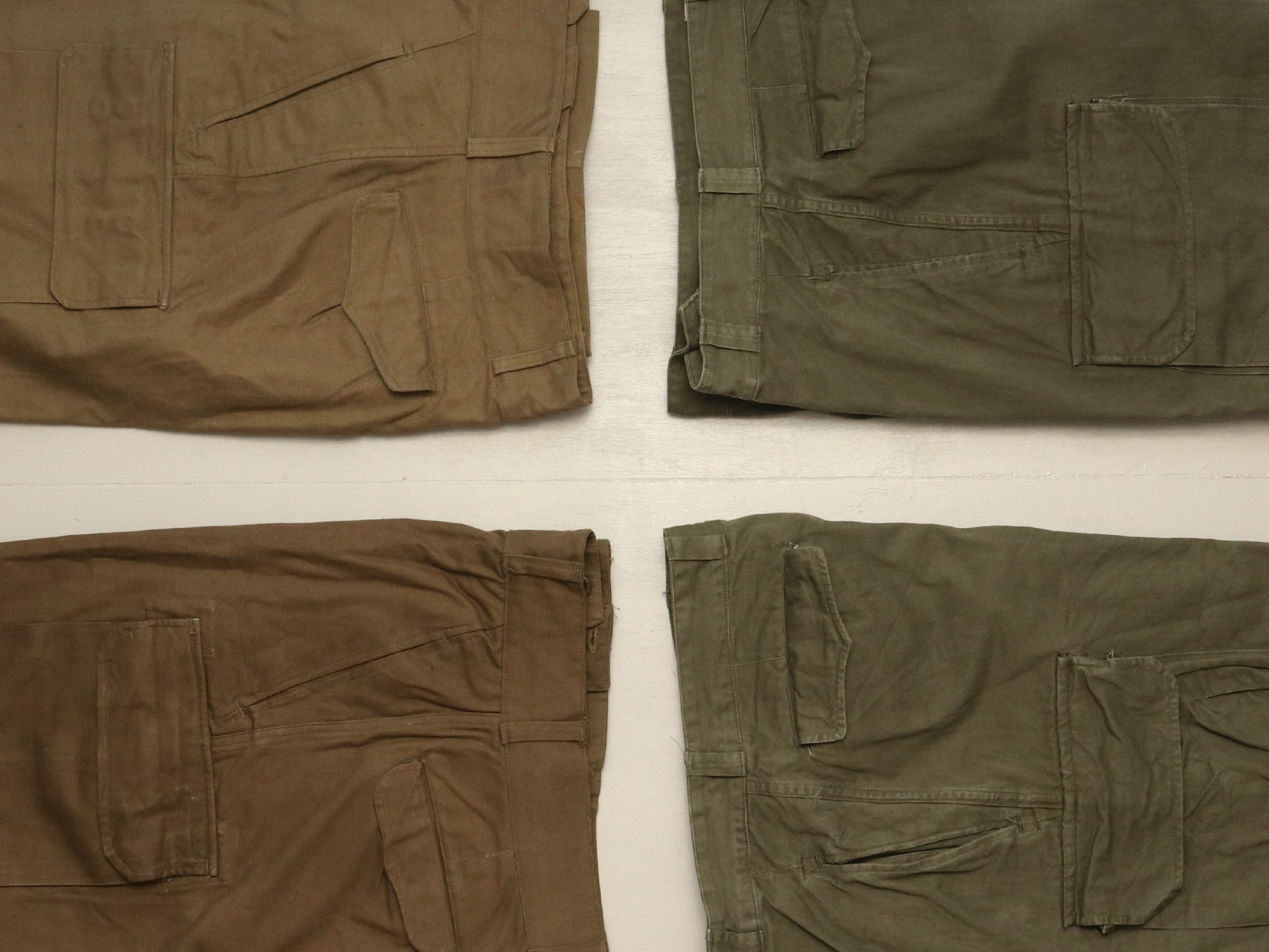 フランス軍のM47フィールドパンツ、M52チノパンツ、M52チノショーツがそれぞれ入荷しました。