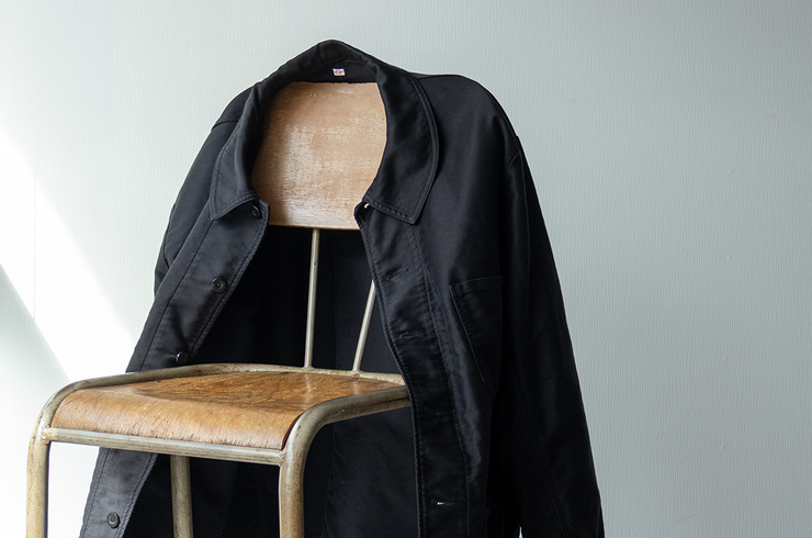 2026AW OUTIL / VESTE DRAP, BLACK。