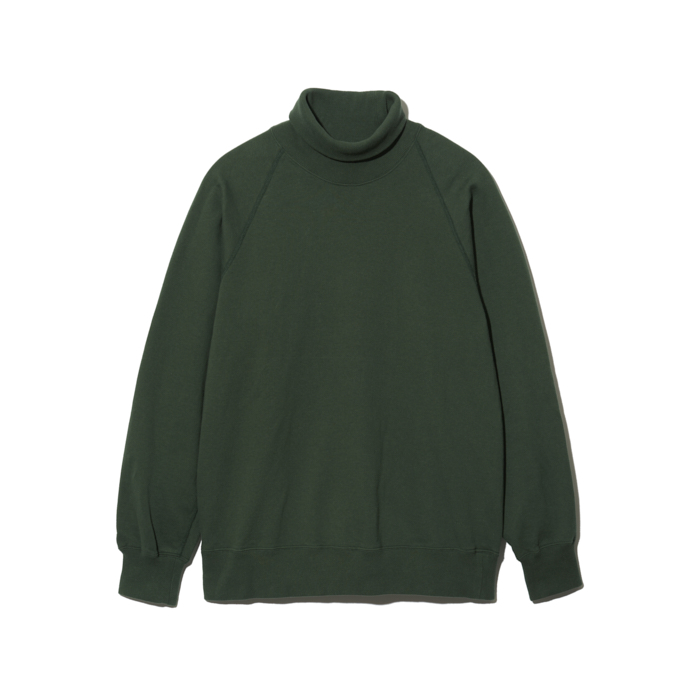 ANATOMICA SWEAT RAGLAN TURTLE NECK(아나토미카 스웨트 라글란 터틀넥 다크 그린)