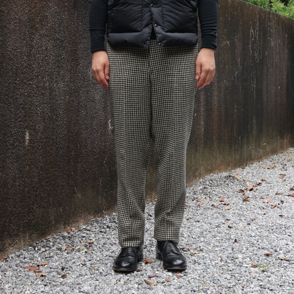 【ANATOMICA】TRIM STEM PANTS HOUNDSTOOTH(아나토미카 트림 스템 팬츠 울 팬츠)