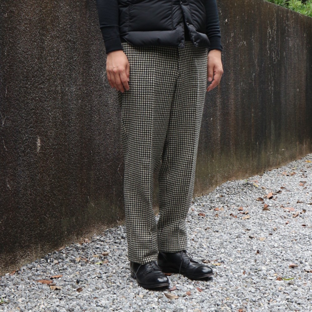 【ANATOMICA】TRIM STEM PANTS HOUNDSTOOTH(아나토미카 트림 스템 팬츠 울 팬츠)