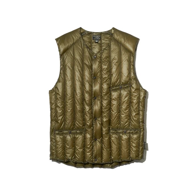 Rocky Mountain featherbed SIX(6)MONTH DOWN VEST(록키 마운틴 페더 베드 식스맨스 다운 베스트 올리브)