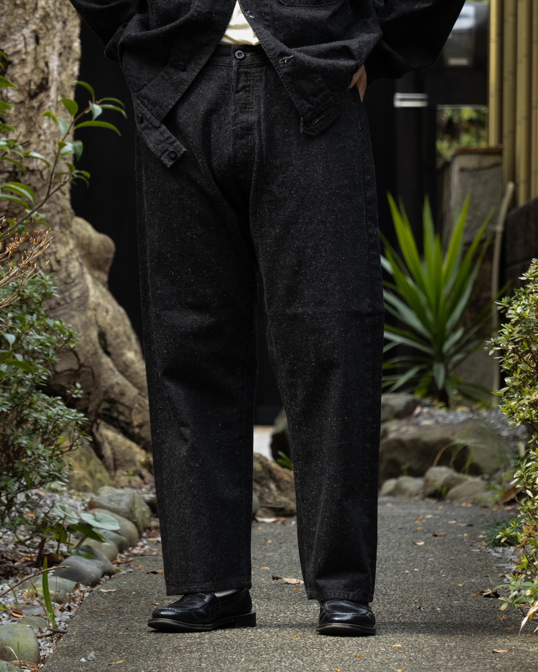 PANTALON JASSY 블랙 데님