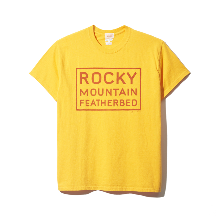 เสื้อยืดโลโก้ Rocky Mountain Featherbed Box สีเหลือง