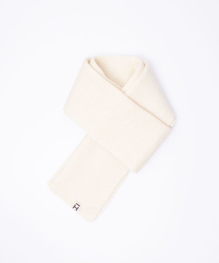 HEIMAT Made in Germany ผ้าพันคอขนสัตว์ Stole สีขาว